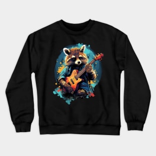 raccoon guitarist Crewneck Sweatshirt